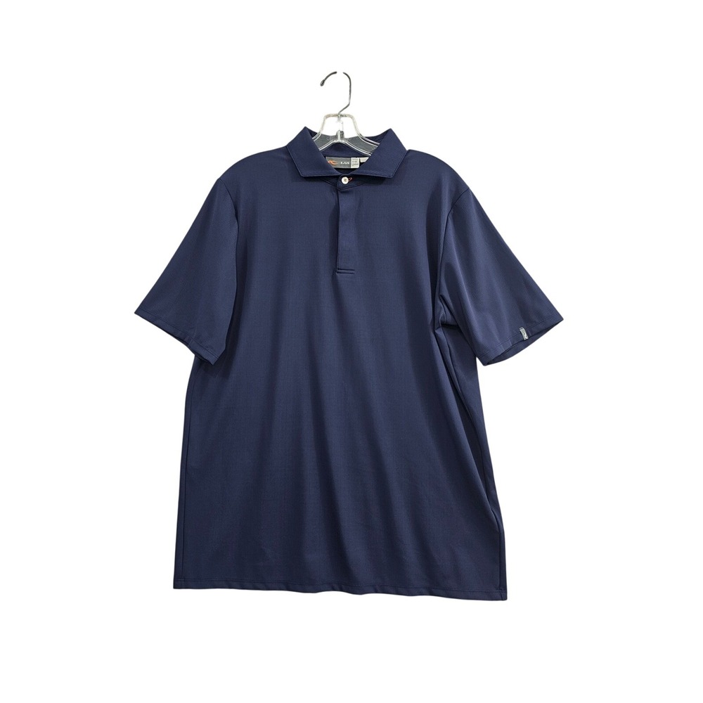KJUS Everett Luxe Polo Mens 50 M Navy Solid UPF 50+ Short Sleeve Golf Shirt Top
